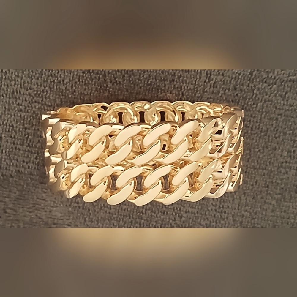 Goldtone Double Curblink Bracelet